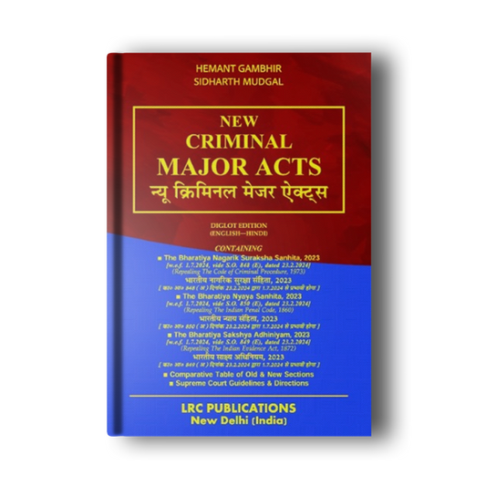 न्यू क्रिमिनल मेजर एक्ट्स || New Criminal Major Acts (Hindi-English) Diglot Edition 2024