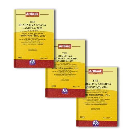 New Three Criminal Laws – Bare Act Series (Hindi-English) Diglot Edition 2025