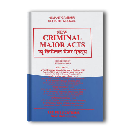 न्यू क्रिमिनल मेजर एक्ट्स || New Criminal Major Acts (Hindi-English) Diglot Edition 2025